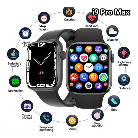 New Original I9 Pro Max SmartWatch for Phone Call Custom Watch Face Sport Waterproof Women Men Wearable - ON INSTALLMENT