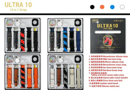 Watch Ultra 10 Smart Watch With 10 Straps