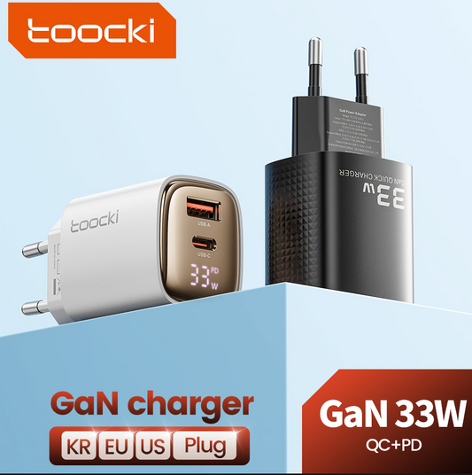 Toocki 33W GaN Quick Charger with Smart Power Display