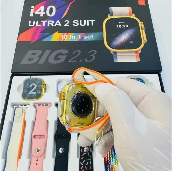 i40 Ultra 2 Suit Smart Watch with 7 Colorful Straps – The Ultimate Fitness and Lifestyle Companion